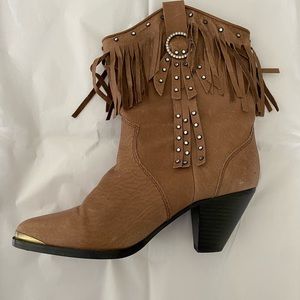 Fringe/Jewel Western Style Boots